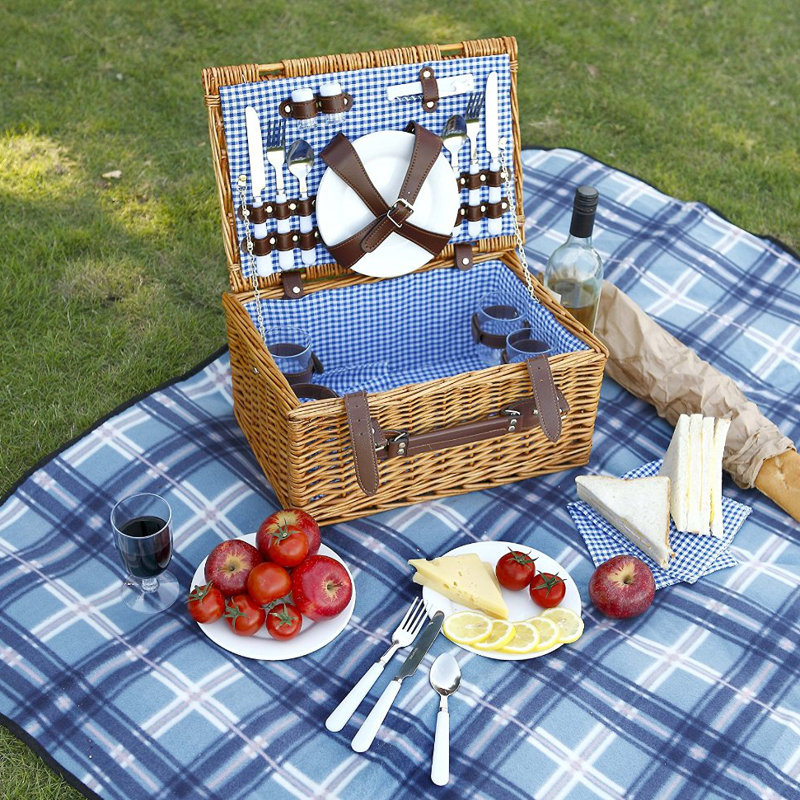 VonShef Picnic Basket , Service for 4 & Reviews Wayfair